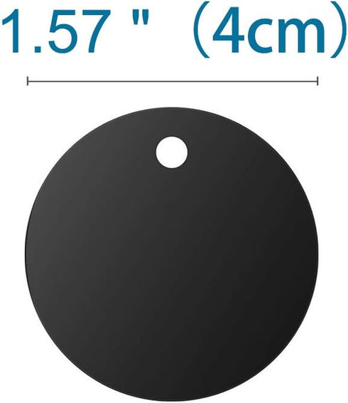 Mount Metal Plate(12Pack) for Magnetic Car Mount Phone Holder with Full Adhesive for Phone Magnet, Magnetic Mount, Car Mount Magnet-12X Round (Black)