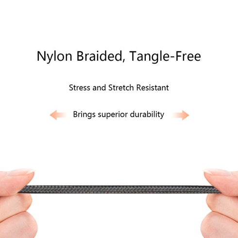 COSOOS 4 Short USB Type C Cables (9in/23cm) - Nylon Braided Fast Charge & Sync for Samsung Galaxy, Google Pixel, LG.