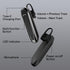 Sungive Headset, V5.3 33 Headset Bluetooth Wireless Handsfree Earpiece with Noise Cancelling Mic, Hours Talking Time