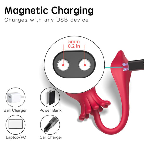 Vebaisa 5mm 2.7ft Cleanser-2 Magnetic USB DC Charger Cable, Replacement Charging Cord for Rechargeable Toys, Electric