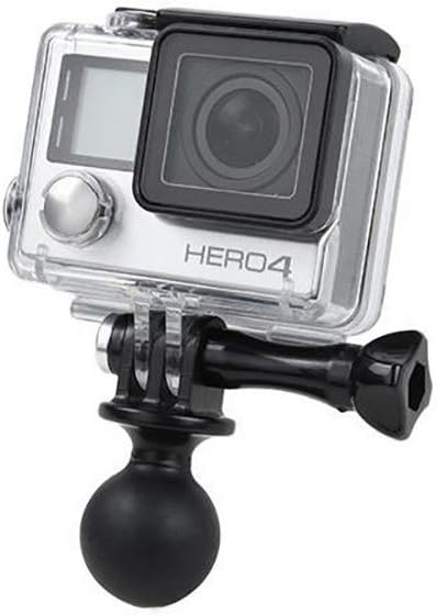 1" Ball Mount Universal Head Adapter with Thumb Screw for GoPro Hero 9, 8, 7, 6, 5, 4, 3+