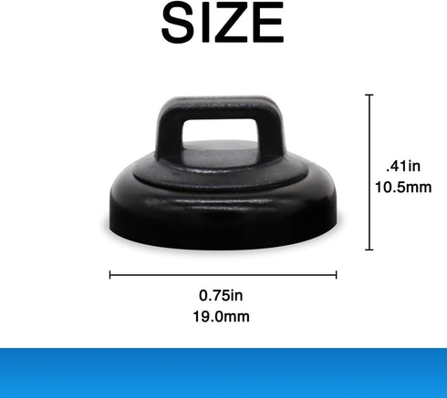 (Pack 10, Mag Daddy Magnetic Cable Tie Mount - Small of Black)