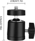 Generic 1/4" (2 Pack) Mini Ball Head, Swivel Mini Ball Head Screw Tripod Mount for LED Video Light, Microphone