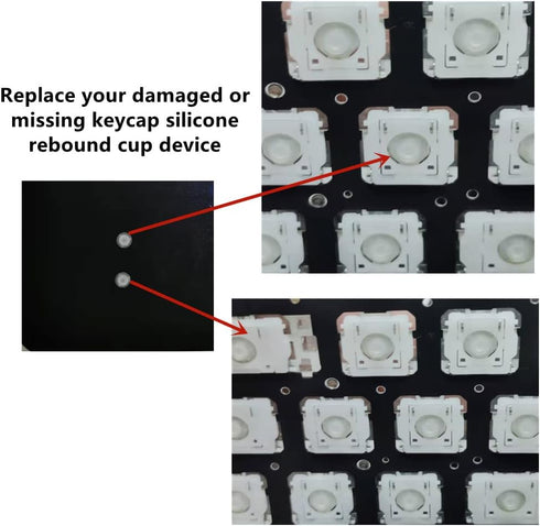 Replacement Keyboard Silicone Rebound Cup Mechanism for MacBook Pro/Air Models A2141, A2251, A2289