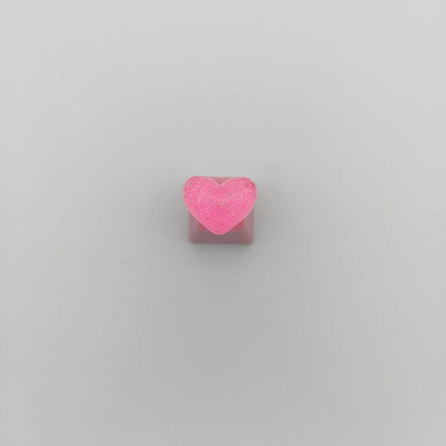 Handmade Cute Keycaps, Compatible with Cherry MX Switches Mechanical Keyboard, Pink PBT Keycap, Artisan ESC OEM Profile