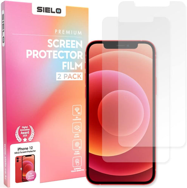 2 PACK Matte Screen Protector for iPhone 12 Pro Max, 9H Hardness, Anti Glare, Anti Fingerprint, Shatterproof, Case