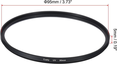 MECCANIXITY UV Lens Filter Camera Protection Filter with Multi-Layer Coatings 95mm HD Hydrophobic Scratch Resistant for Camera Photography Lens 1 Pcs