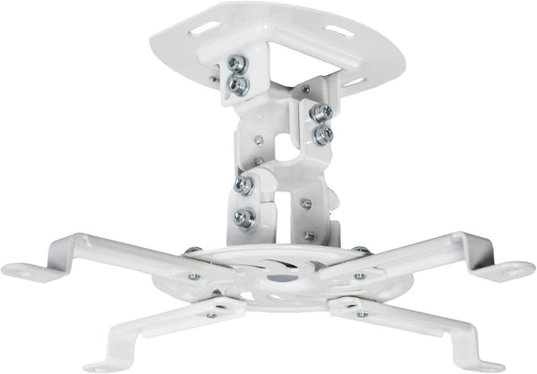 VIVO Universal Adjustable Ceiling Projector Mount for Regular and Mini Projectors, White, MOUNT-VP01W