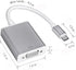 USB-C to VGA Adapter, USB 3.1 Type C (Thunderbolt 3) to VGA Converter Compatible with MacBook Pro, New MacBook, MacBook Air 2018, Dell XPS 13/15, Surface Book 2 and More (Gray)