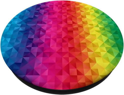 rainbow colored polygon motif / rainbow colors triangle PopSockets Standard PopGrip