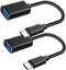 USB C to USB Adapter (2 Pack), Type C OTG Cable, USB A Adapter, Compatible with MacBook Pro/Air, Samsung Galaxy