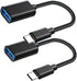 USB C to USB Adapter (2 Pack), Type C OTG Cable, USB A Adapter, Compatible with MacBook Pro/Air, Samsung Galaxy