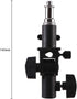 WELLMAKING 2PCS U Shape Tilt Adapter Swivel Mount Umbrella Holder Light Stand with Standard 1/4 to 3/8 inch Metal Male Screw Adapter Spigot Stud for Studio Light Stand, Hotshoe/Coldshoe Adapter