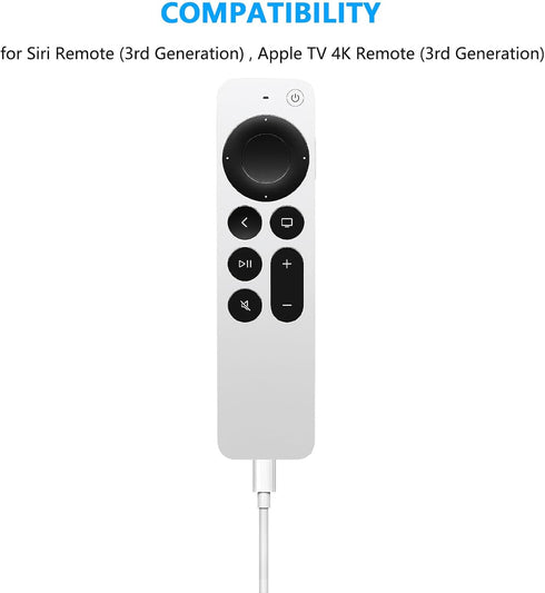 Wall Charger for Apple TV Remote (3rd) (Not for 1st 2nd), Airpods Pro 2nd Gen USB C to USB Cable for Siri Remote