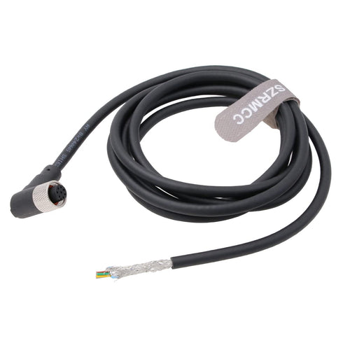M12 A Code Right Angle 8 Pin Female to Open Shielded Industrial Aviation Sensor Cable for Automation Control 2m