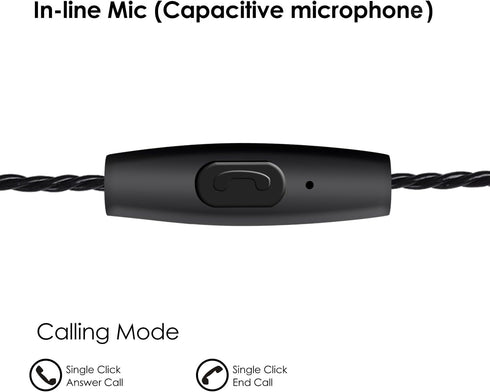 In Ear Monitor Headphones, HiFi Stereo IEM Earphones, Dynamic Dual Driver Wired Earbuds, Noise Canceling Headset for