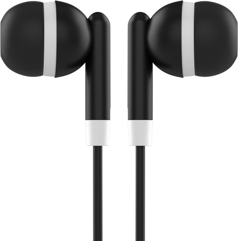 Maeline Bulk Earbuds 20 Pack, Stereo Headphones for K-12 Classrooms, Library, Travel, Tangle-Free Wired