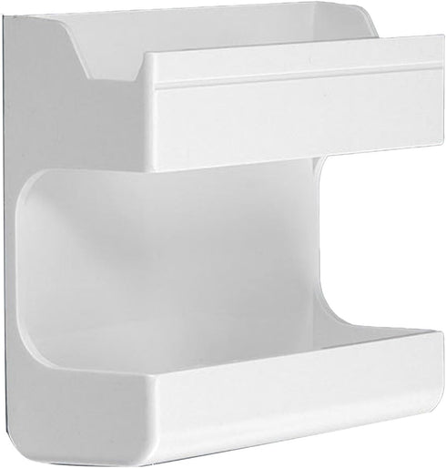 Sonew Wall Mounted Phone Holder Plastic Self Adhesive Multifunctional Storage Stand for Smartphones and TV Remotes At