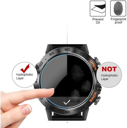 Screen Protector for K52 1.39 Inches Smartwatch, 9H Tempered Glass Protective Film for ESFOE K52