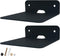 WISDING Small Floating Shelves, 4.25'' Wall Metal Speaker Mount Shelves, 2 Pack, Black