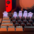 Artisan Keycaps - Cute Ghost Shine Through Resin Keycaps, Custom Keycap for Mechanical Keyboard (Fierce Little Ghost)