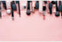 XMJJKUF 8x6.5ft Set Polyester Makeup Tools Backdrop Pink Makeup Backdrop Brush Lipstick Eyeshadow Photography