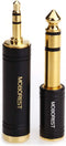 MOBOREST 3.5mm M to 6.35mm F Stereo Pure Copper Adapter, 1/8 Inch Plug Male to 1/4 Inch Jack Female Adapter
