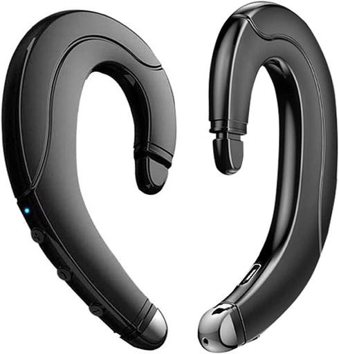 Wireless Bluetooth Headphone, Lightweight Waterproof Headset with Mic for Cell Phone, Non Ear Plug Design (Black)