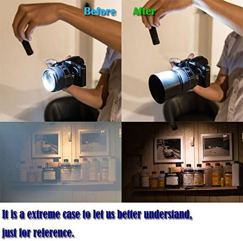 SIOTI 62mm Lens Hood, Matte Treatment Inside, Aluminum Material, Compatible with All Camera Lens