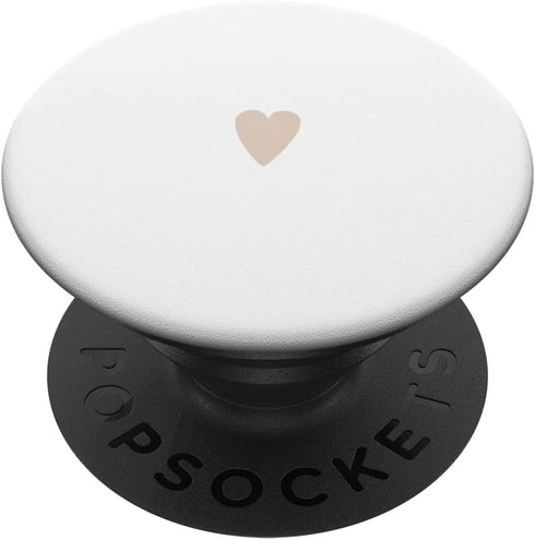 PopSockets Standard PopGrip, Sand / Beige / Tan Hand Drawn Heart Minimalist Love