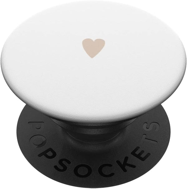PopSockets Standard PopGrip, Sand / Beige / Tan Hand Drawn Heart Minimalist Love