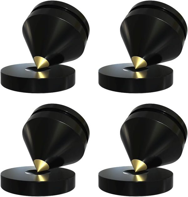 4Pcs Speaker Isolation Spikes Floor Protectors Shockproof Speaker Isolation Spikes with Base