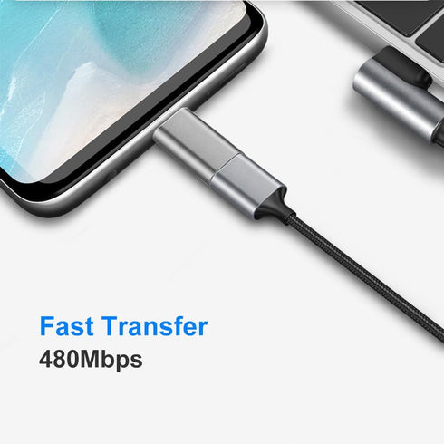 USB C to Micro USB Adapter, USB Type C Female to Micro USB Male Compatible with Samsung Galaxy S7/S6/S5/S4