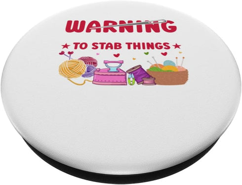 Funny Cross Stitch Needlepoint Supplies Sewing Quilting PopSockets Standard PopGrip