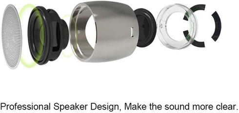 EWA Portable Wireless Mini Speaker with Passive Subwoofer, Enhanced Bass, Perfect for Sports, Travel, Home, A103