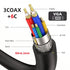 CY Cable 90 Degree Right Angled VGA RGB Male to Straight Male Extension, 3COAX+6C for Monitor Projector Computer