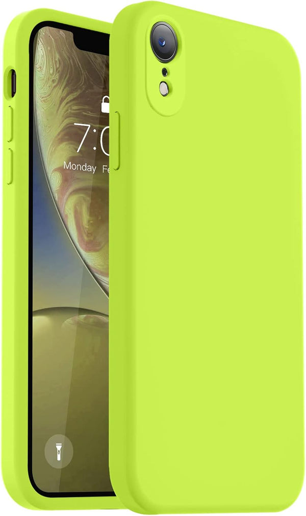 Vooii iPhone XR Case, Upgraded Liquid Silicone with Square Edges, Camera Protection, Soft Anti-Scratch Microfiber