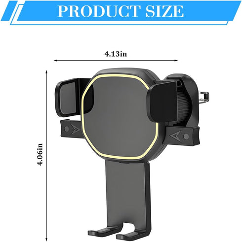 SWPHRT 360 Car Phone Holder, Rotatable Stable Vehicle Air Vent Mobile Phone Mount with Hook Clip, Hands-Free Automotive