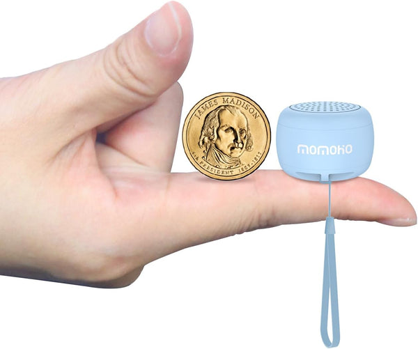 Mini Bluetooth Speaker, Wireless Small Speaker with Remote Shutter, TWS Pairing, Built-in Mic, Portable for