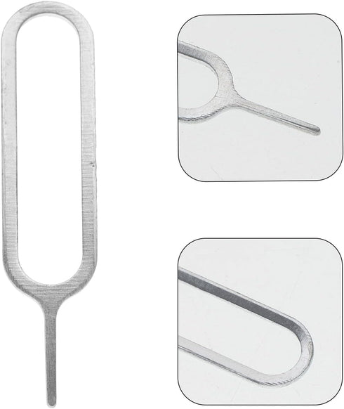 500pcs DOITOOL Sim Card Tray Eject Pins Universal Sim Extractor Tool for Smartphones and Tablets Silver Durable Removal