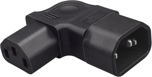 Strhowill C14 C13 C14 C13 C13 2.5A-10A/250V to Left-Angled Power Adapter - Male to Female Conversion, Suitable