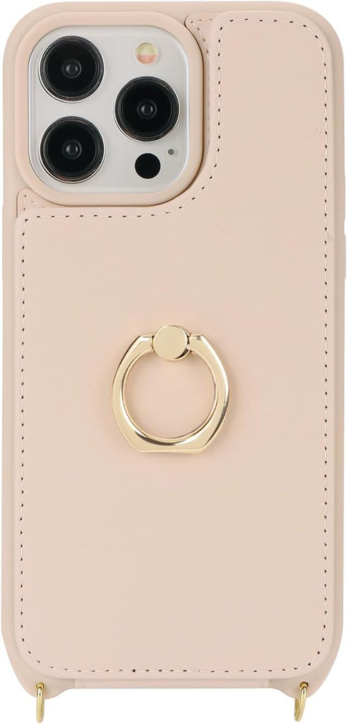 iPhone 13 Pro Max/iPhone 12 Pro Max Case with Card Holder, Crossbody Strap Lanyard, Snap Clasp Wallet Case 6.7 inch