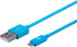 Monoprice USB Type-A to Micro Type-B Cable, 6 Feet, Blue, 2.4 Amp, Polycarbonate Connector Heads