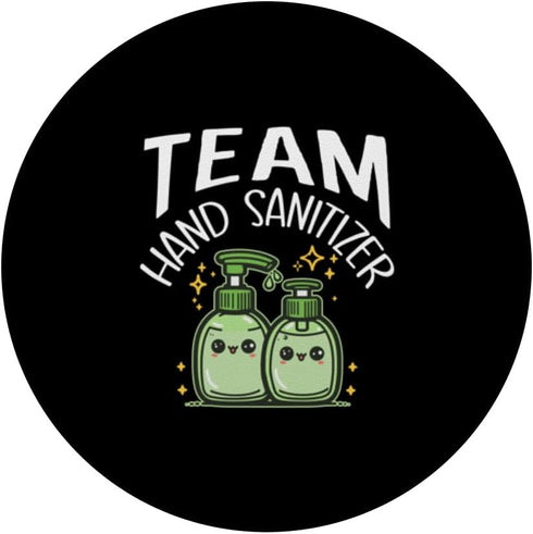 Funny Sanitizer Lovers Group Gift Idea Cute Team Hand Sanitizer Funny Germaphobe Clean Squad PopSockets Adhesive