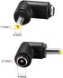 uxcell 5pcs DC Power Connector Adapter 90 Degree Angle Male Plug to Female Jack Coupler Converter for Laptop CCTV