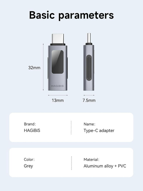 Hagibis LED Display USB C Adapter 240W 40Gbps 8K@60Hz for Thunderbolt 4/3, iPhone 15 Pro Max