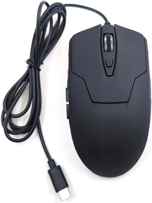 CBUS Wired USB C Mouse, 6-Button Quiet Click Computer Mouse - 4 DPI