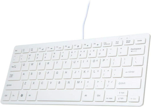 USB Mini Keyboard with Chocolate Buttons, Stylish Portable Ultra Slim for Mac and PC