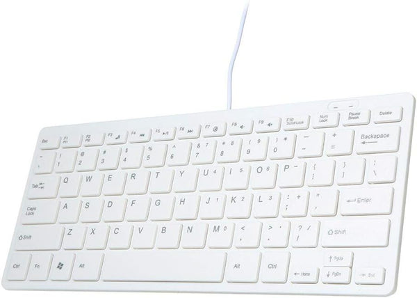 USB Mini Keyboard with Chocolate Buttons, Stylish Portable Ultra Slim for Mac and PC