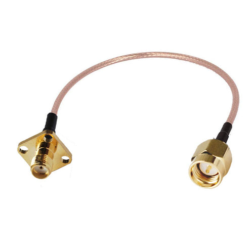 coaxial Cable SMA Female jack to SMA Male plug Pigtail Cable 4 Holes Flange Chassis Panel Mount RG316 /20cm WiFi Router 2 pcs not part of tv cable Can't use TV